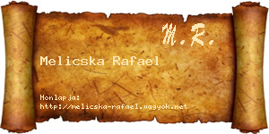 Melicska Rafael névjegykártya